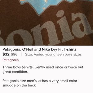 Patagonia T-Shirt as described in photo.